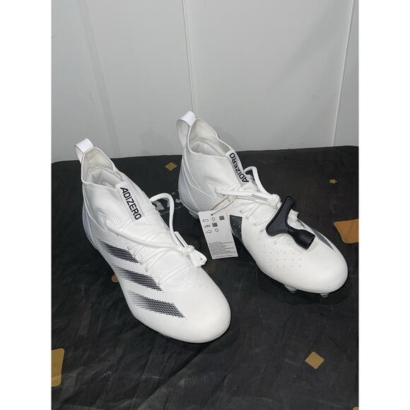New Men’s 11 Adidas ADIZERO IMPACT+Detachable FOOTBALL CLEATS Cloud White IH7424